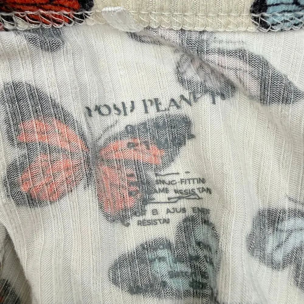 Posh Peanut Ribbed Butterfly Footed Sleeper Pajamas, Size 0/3m
